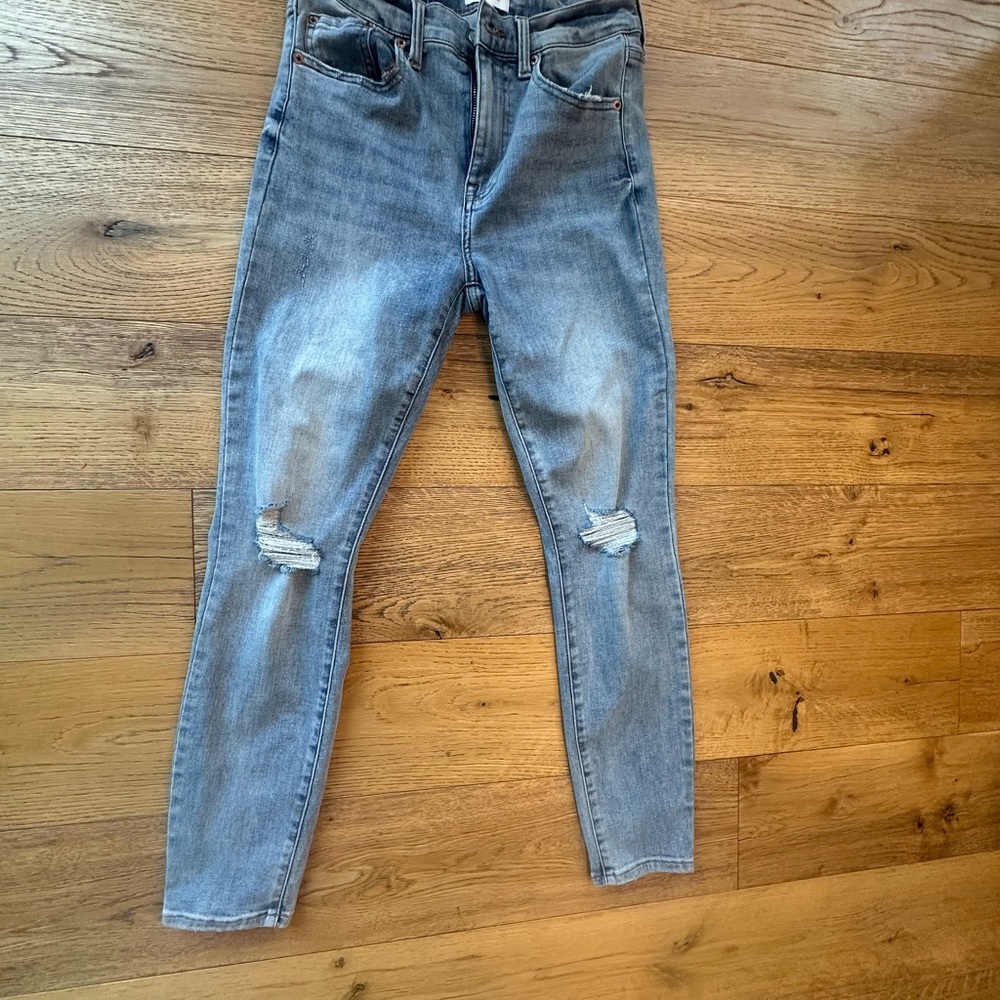 Pistola Light Blue Distressed Ankle Jeans